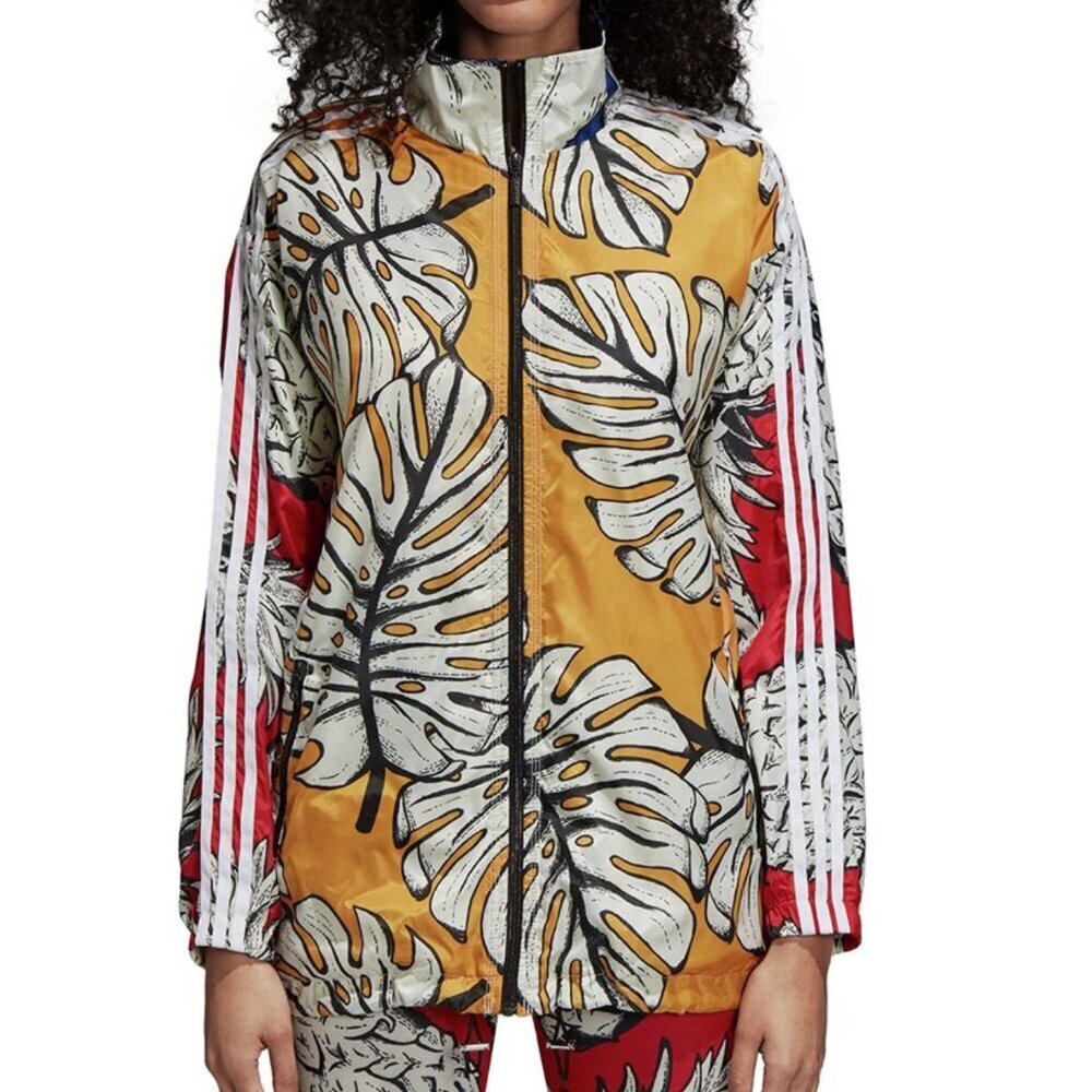 Adidas x Farm Rio Windbreaker Jacket Tropical Print Monstera Pineapple